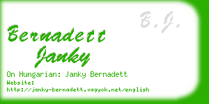 bernadett janky business card